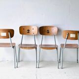 Vintage School Chairs, set of 4