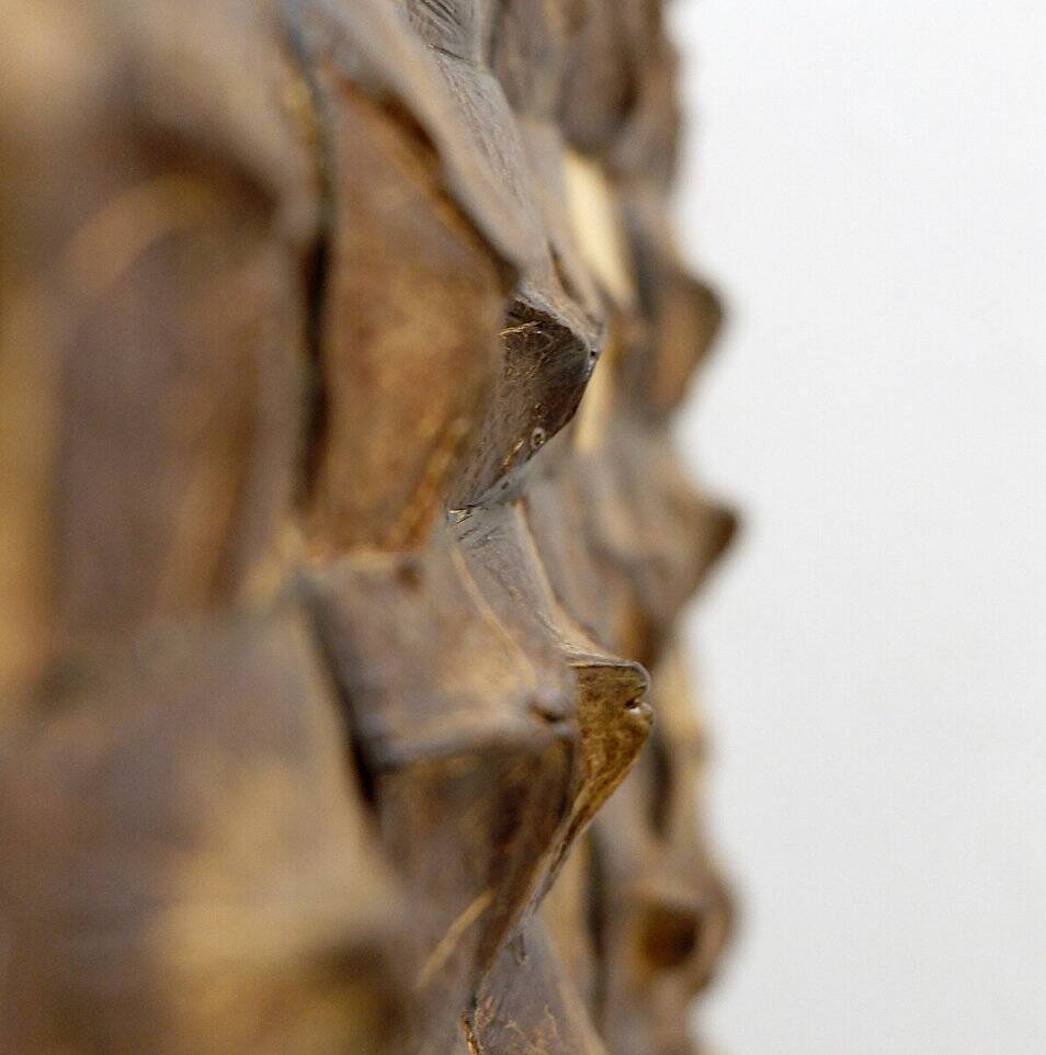 Pair of coconut mosaic shell plant holders