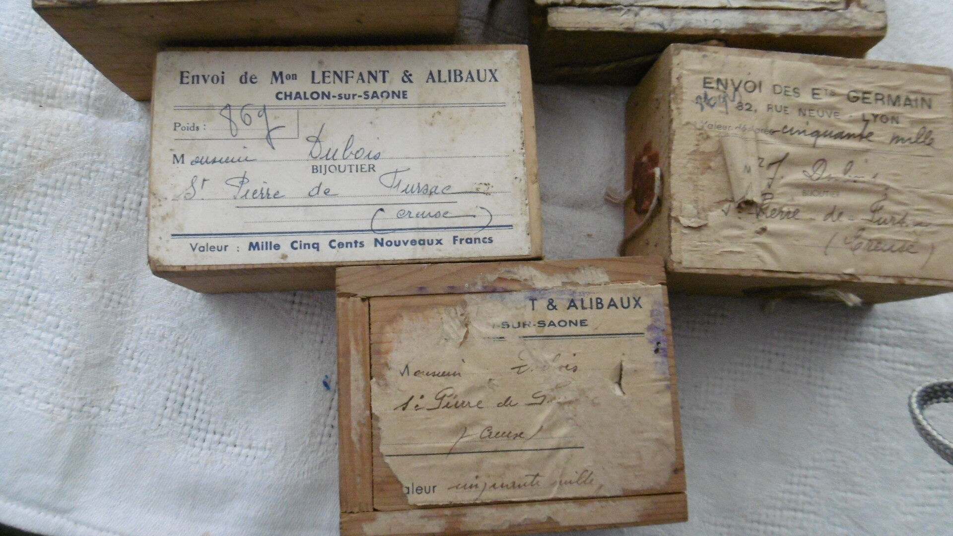Old boxes postal transport