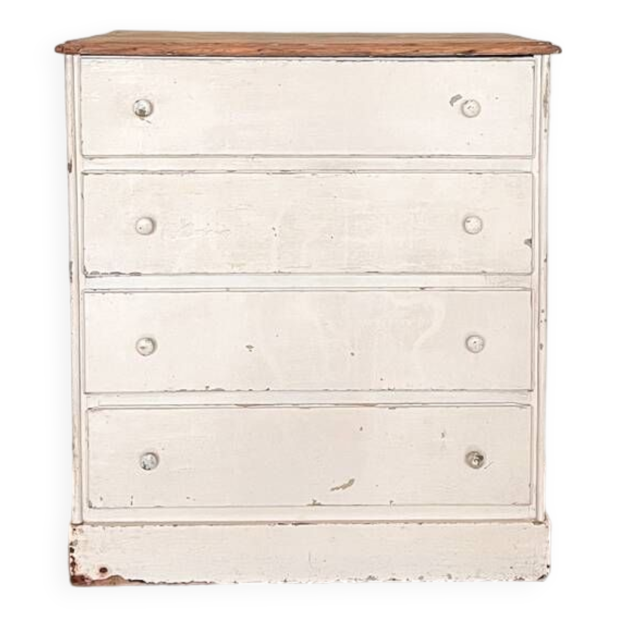 Old 4-drawer chest of drawers, original patina