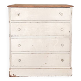 Old 4-drawer chest of drawers, original patina