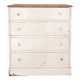 Old 4-drawer chest of drawers, original patina