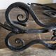 Ancienne Lampe Arts & Crafts cf. Tiffany Fer forgé et vitrail