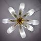 Murano white glass petal chandelier