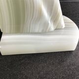 Pair of onyx horse head bookends