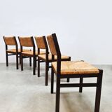 Vintage Dutch design Wengé dining chairs
