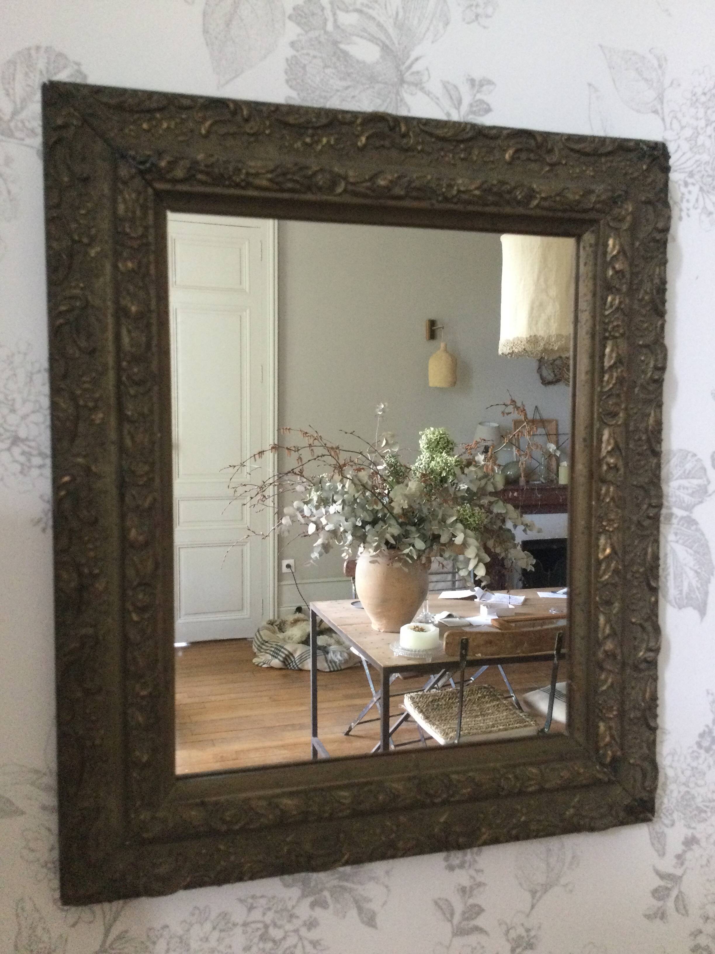 Antique gold mirror