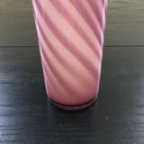 Two-tone pink glass vase