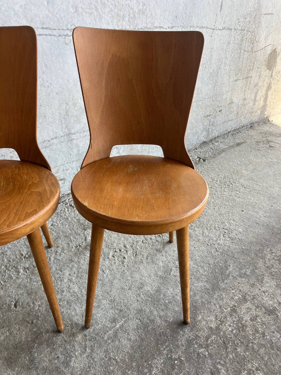Set of 4 Baumann bistro chairs, 1960s