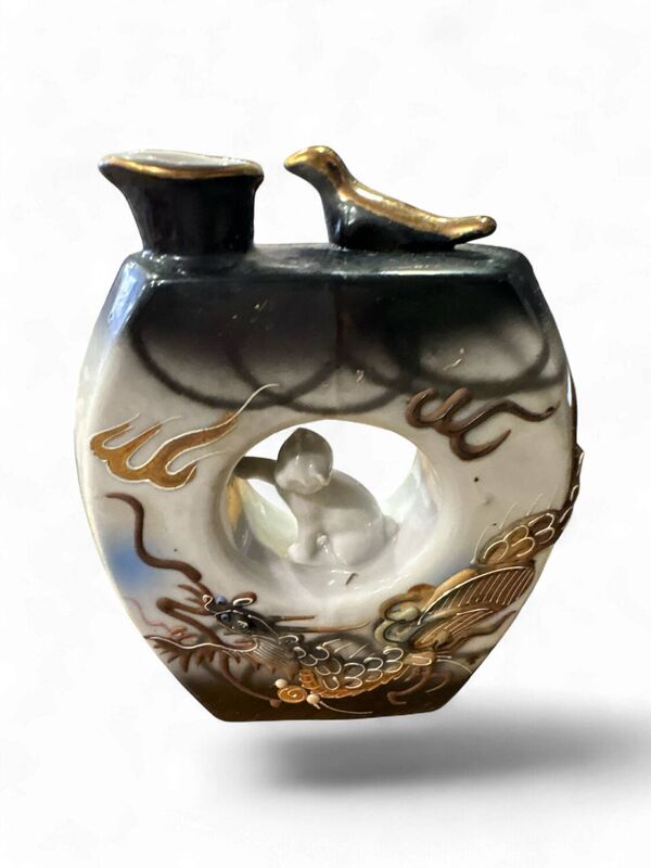 Vase en porcelaine Japonais Chat Porte-Bonheur