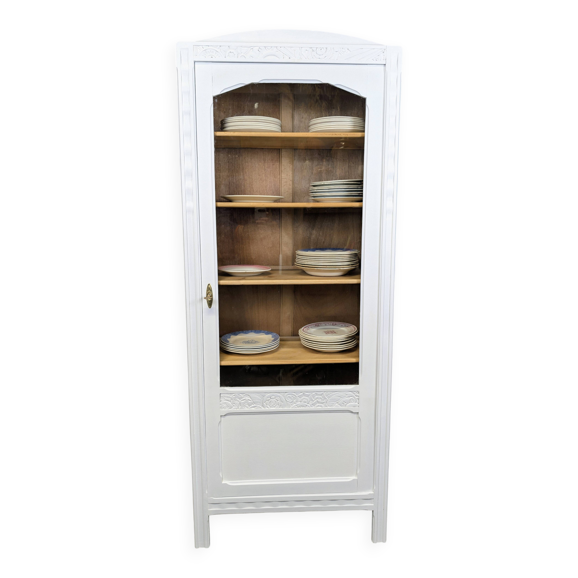 Bonnetière vitrée art déco