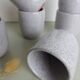 Set de 6 coquetiers petites tasses en grès moucheté