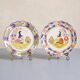 Set of two vintage majolica plates, Mister and Missus.