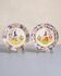 Set of two vintage majolica plates, Mister and Missus.