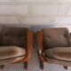 Paire de Fauteuils relax vintage de style scandinave , inclinaison réglable