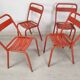 4 tolix metal bistro chairs
