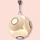 Mid-Century Italian Opaline Glass Light Pendant