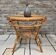 Vintage round side table in rattan – 1960s/70s