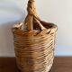Old handmade 🧺 basket in braided rattan bamboo