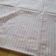 Drap ancien, pièce de tissu, 260x170cm, rayures rose et blanc