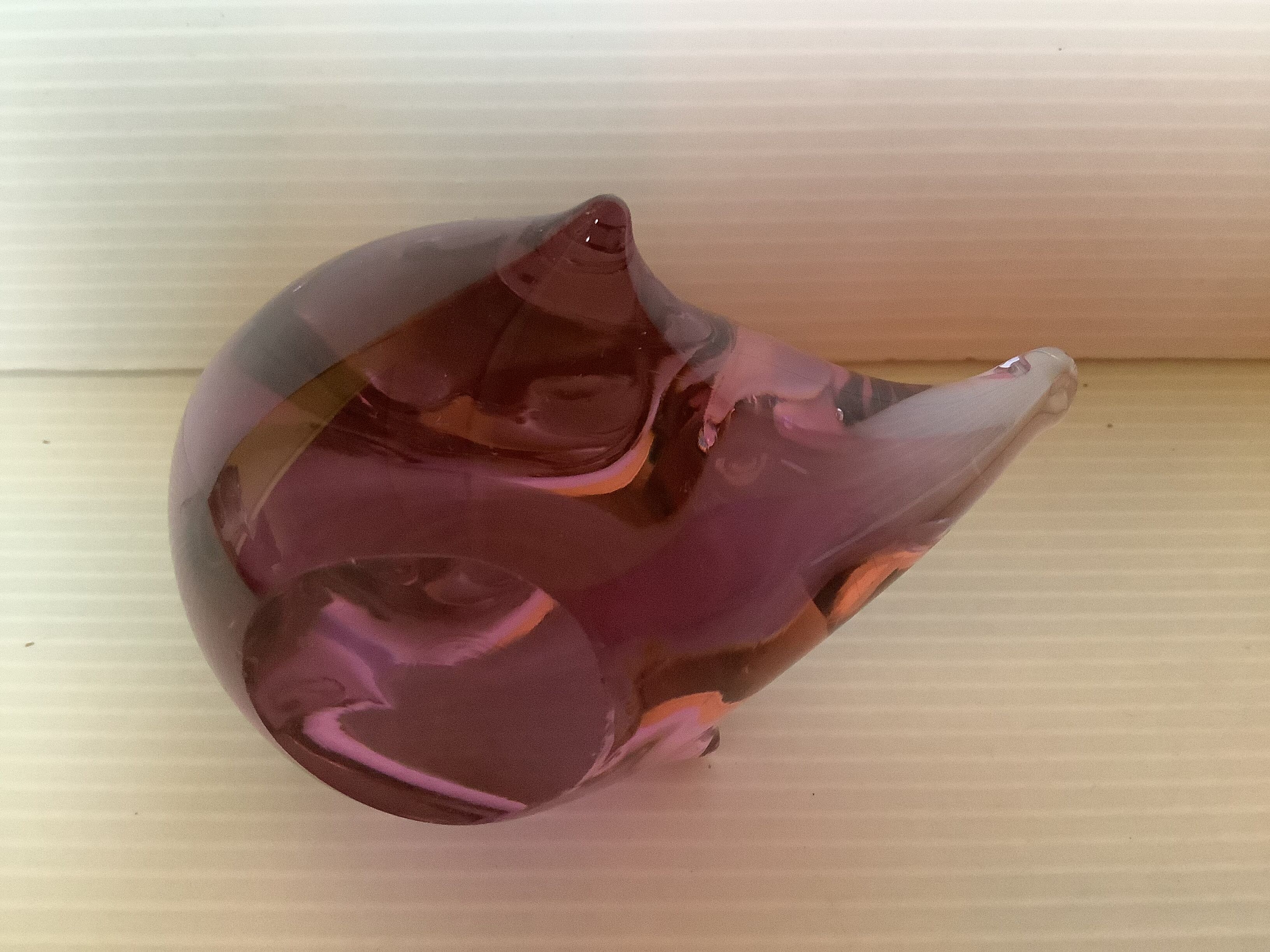 Purple pink glass bird paperpress