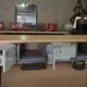 Console furniture from the Banque de France metal 1950