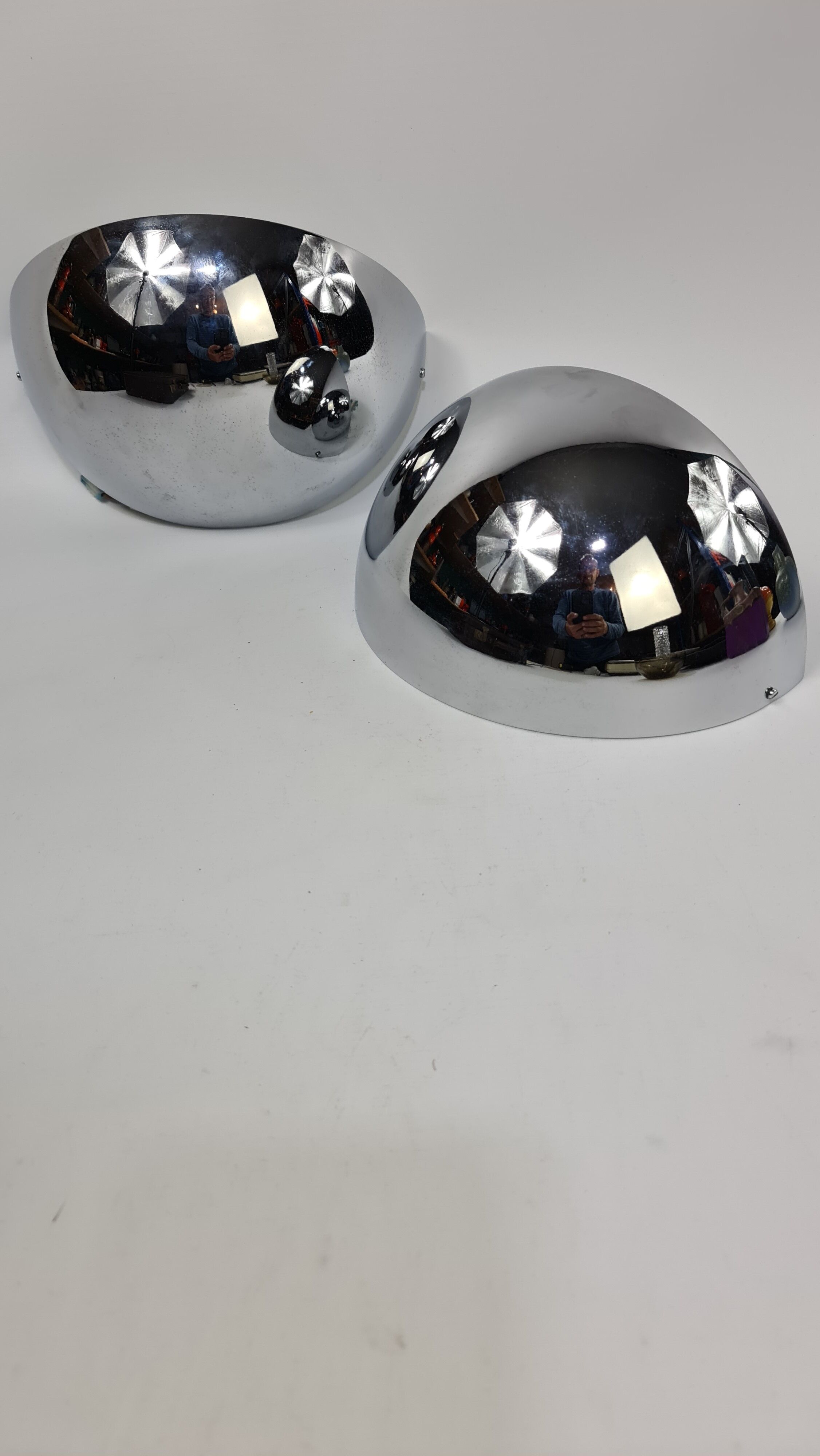 A pair of vintage French design wall lights by SCE France