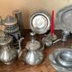 Lot of old pewter items