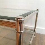 Grande table basse chromée