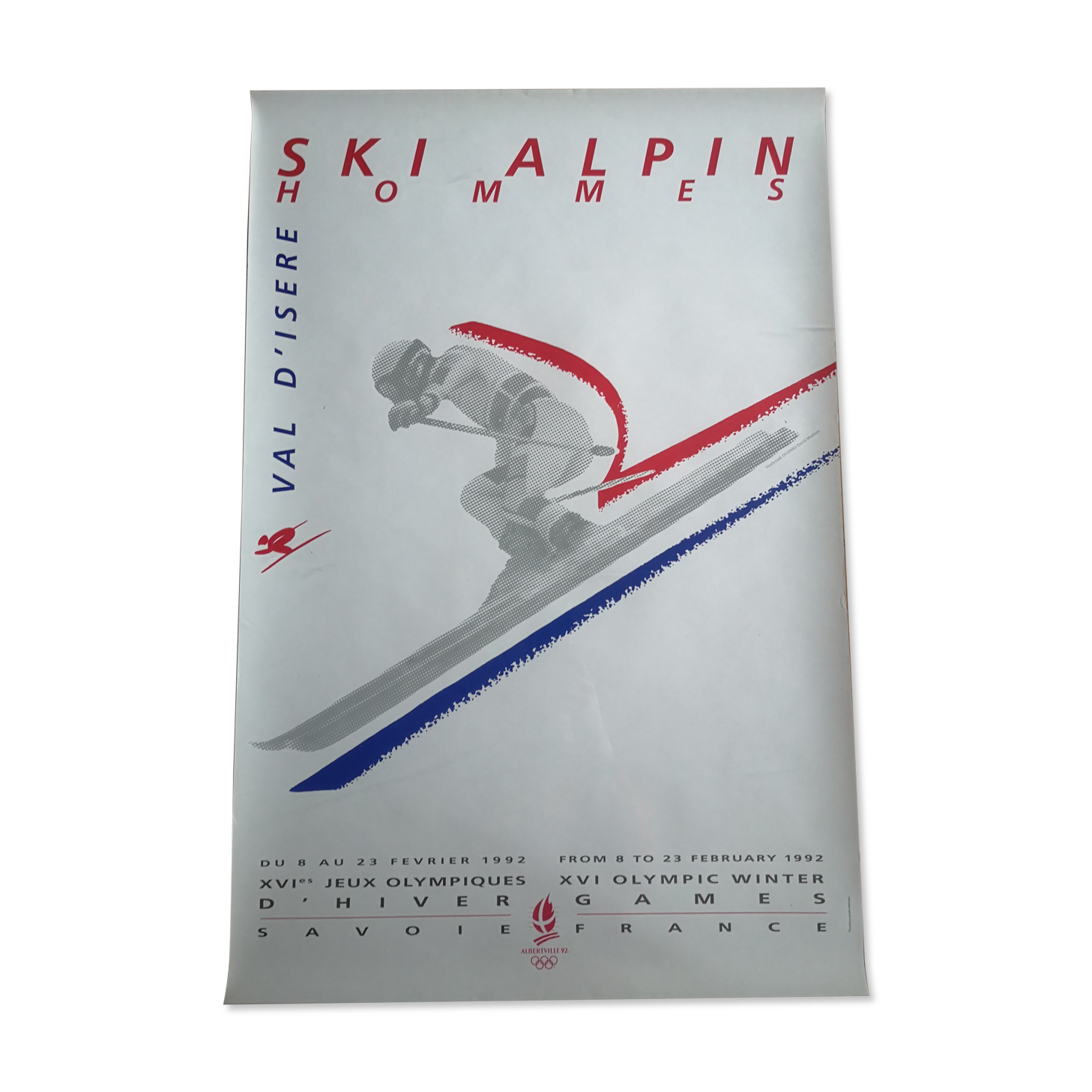 Albertville Olympic Games Alpine Men's Ski Poster