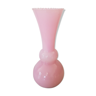 Vintage pink opaline vase