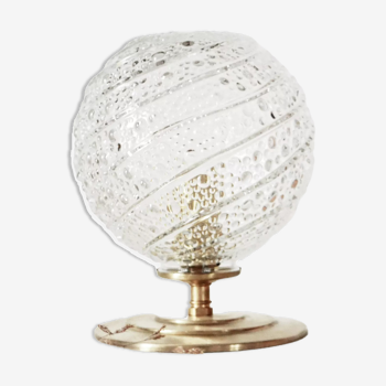 Table lamp bubbled glass