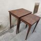 Pair of nesting tables in wood