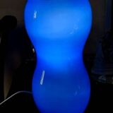 Lampe en verre bleu - Ikea vintage 1990