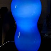 Lampe en verre bleu - Ikea vintage 1990