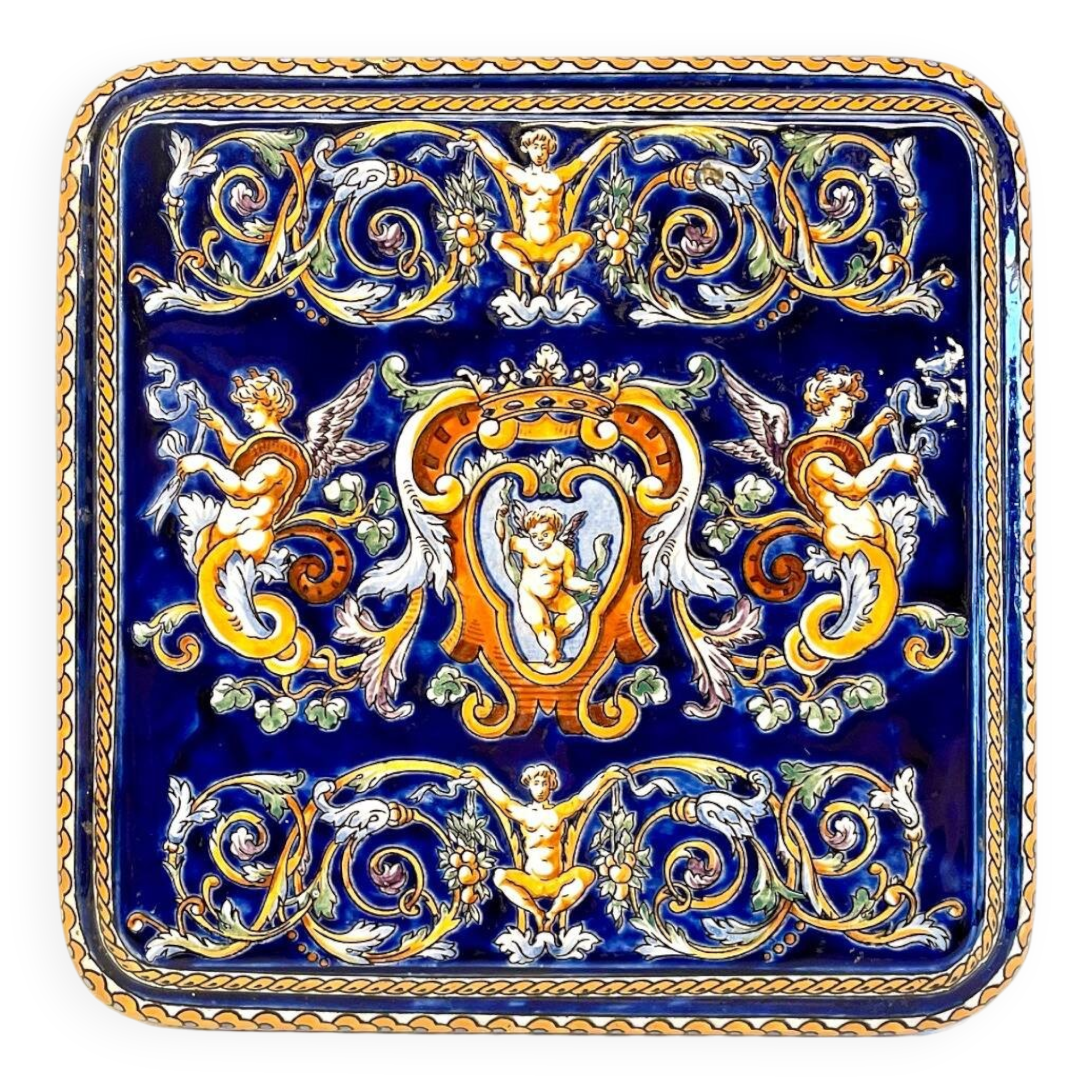 Ceramic coaster from gien france