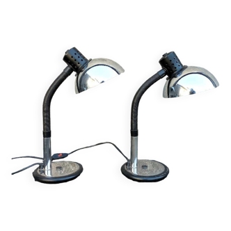 Pair of vintage Aluminor lamps