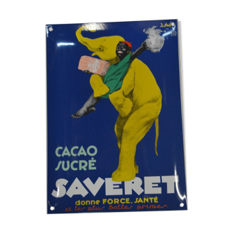 Plaque emaillée cacao sucré Saveret