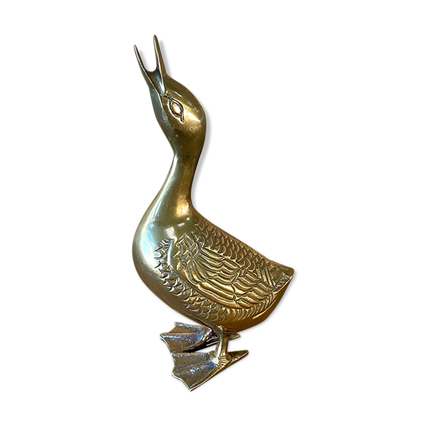 Vintage brass duck