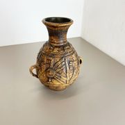 Fat lava pottery "maya tiki" vase by jasba ceramics, germany, 1970s