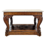 Console à fond de glace d'époque Restauration estampillée Gomien