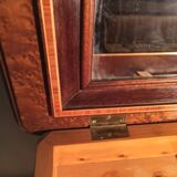 Work table desk 19th century inlaid walnut maple rosewood