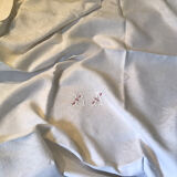 Square linen tablecloth marked RA