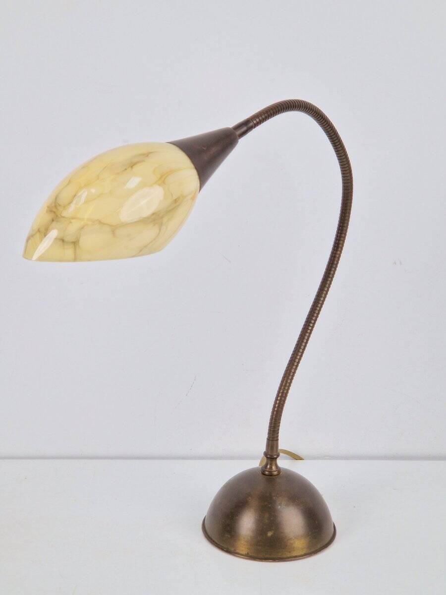 Vintage Art Deco Flex Neck Desk Lamp, 1950s
