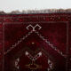 Afghan fringed wool vintage rug 103x79cm
