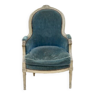 Fauteuil bergère de style Louis XVI