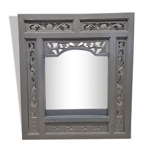 Miroir en bois gris