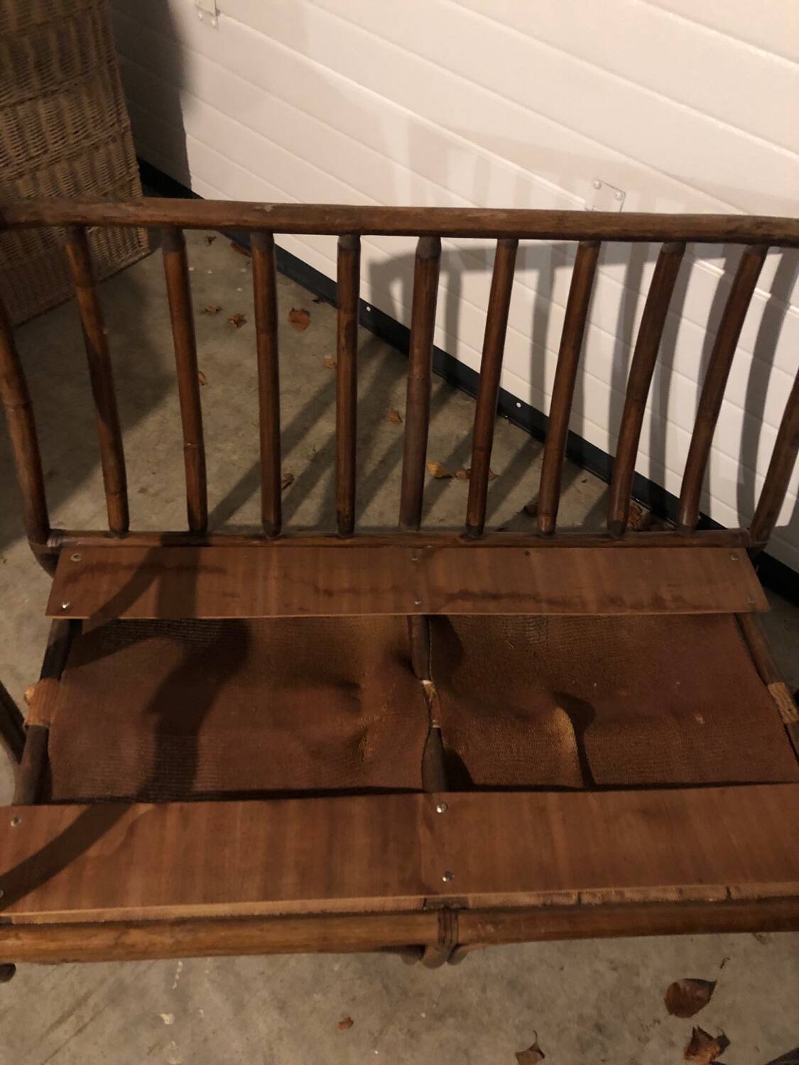 Vintage Maison Kok rattan sofa from the 70s
