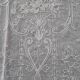 Pair of old curtains embroidered in cotton thread