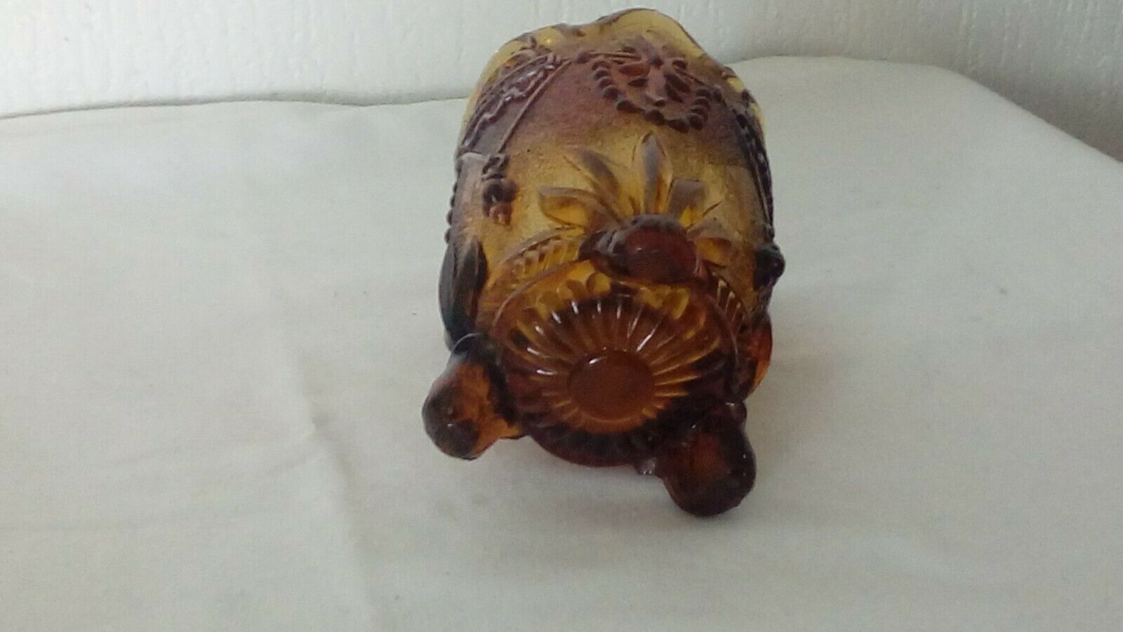 Vase a violet tripod in glasses period charles x decor fleur de lys